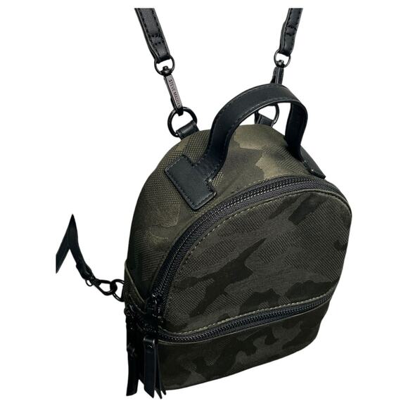 New Steve Madden Backpack Crossbody Camouflage Convertible Purse Black Green - Picture 3 of 15